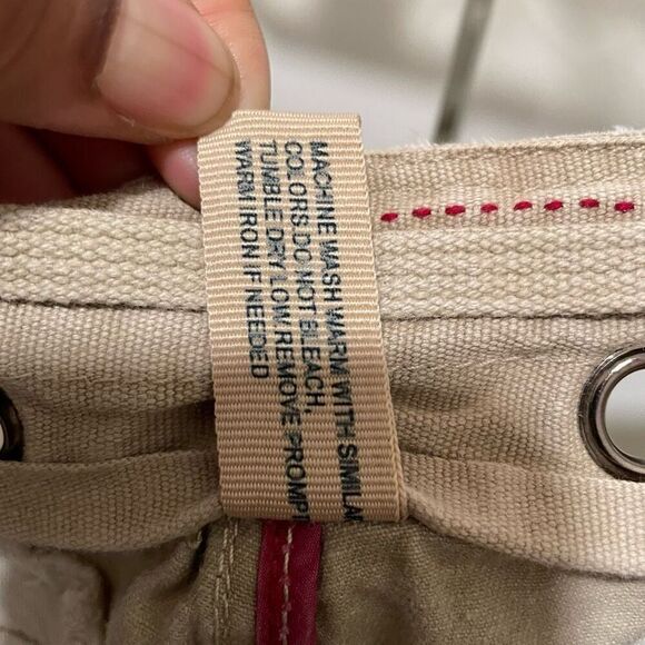 Ezra Fitch Mens Cargo Shorts 34 Beige Paratrooper Military Distressed Airborne - Picture 9 of 16